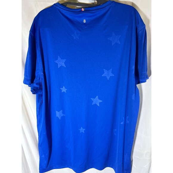 Ideology Men's Birds Eye Performance Shirt Bright Blue with Stars, Size XL, NWT - Picture 4 of 4